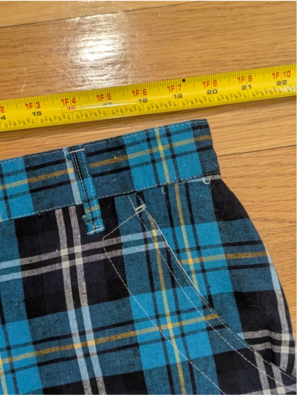 American Heritage Plaid Flat Front Shorts Waist 42